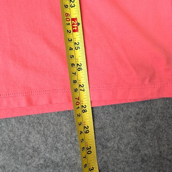 Celine Logo Short Sleeve 100% Cotton Tee Shirt Flamingo Pink & White Size Small - Picture 8 of 8